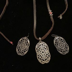 Lucky Brand Pedant Necklace and Earrings